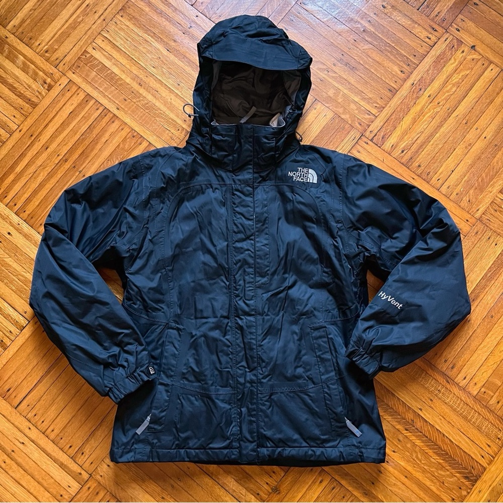 ⭐️2 JACKET SET⭐️ The North Face HyVent Black Outer Shell + Zip-In White Jacket